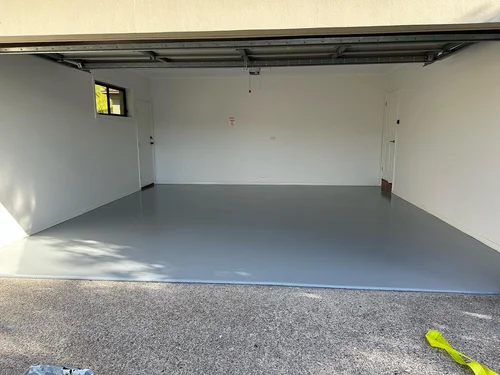 Coated garage floor on the Gold Coast